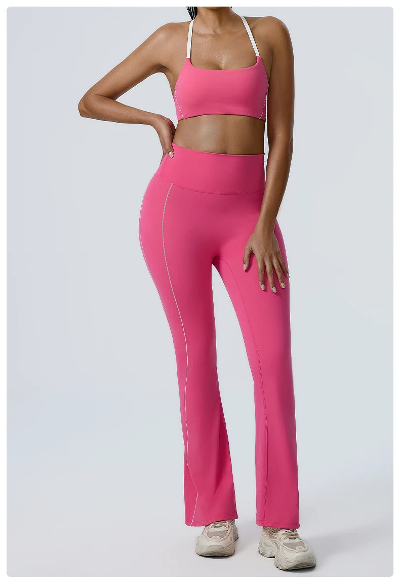 Workout Clothes Women's Tracksuit 2PCS Yoga Set Sportswear Gym Clothing High Waist Leggings Sportswear Fitness Sports Bra
