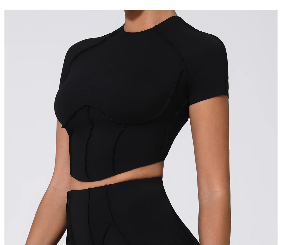 Women Yoga Top Line Sport T Shirts Fitness Clothes Short Sleeve Push Up Yoga Shirt Gym Top Running Active Wear Workout Sport Top