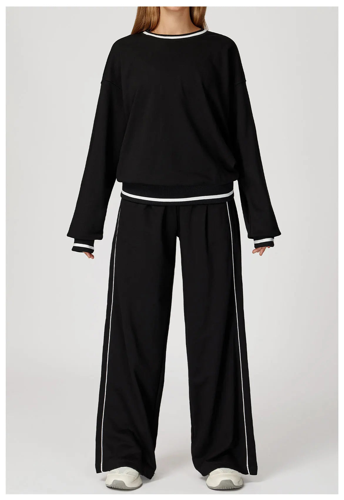 2PCS Winter Yoga Set Contrasting Hoodie Set Women's Tracksuit Comfortable Running Gym Set Women's Clothes Outdoor Sports Set