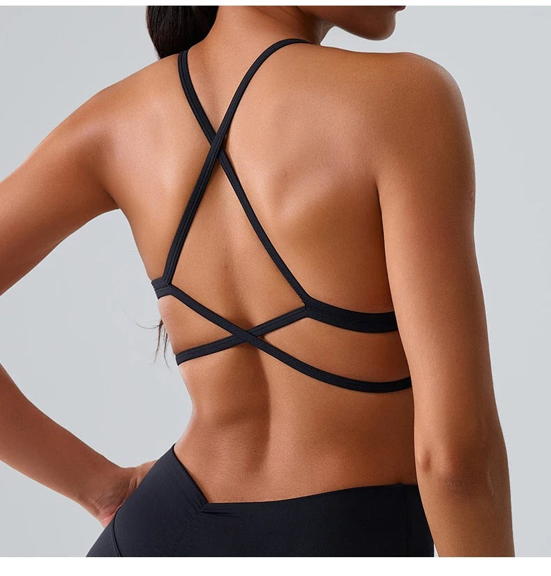 Women Fitness Yoga Bra Race Back Sports Bras Nylon Top Women Bra Sexy Breathable Underwear For Women Gym Bra Running Workout Bra