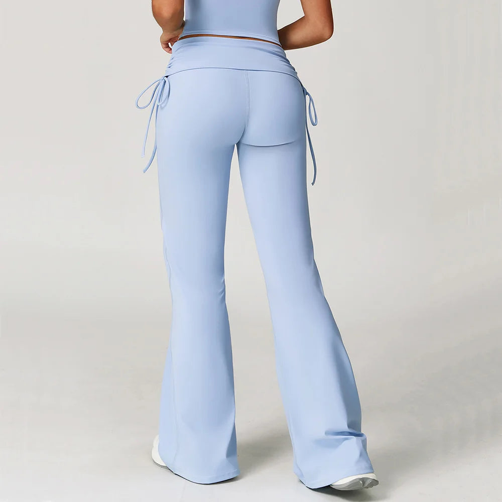 Yoga Bell-bottoms Gym Leggings Women Wide Leg Pants High Waist Booty Lifting Leggings Pants Women Sports Clothing Fitness Wear