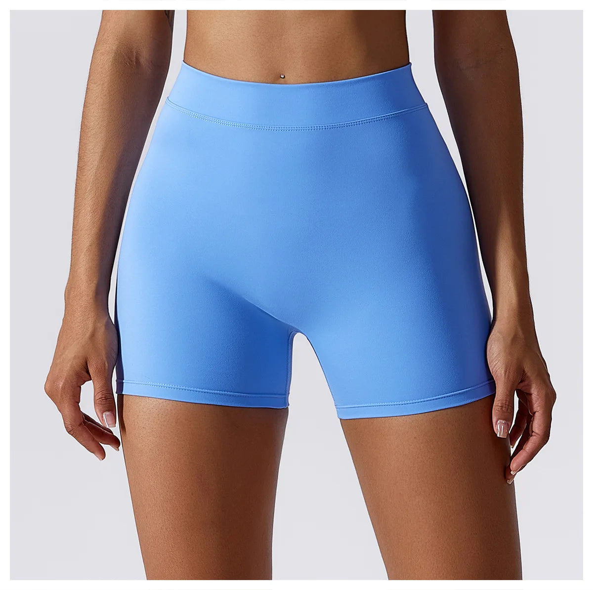 Women Yoga Shorts High Waist Scrunch Butt Lifting Comfort Fitness Gym Tights Squat Proof Naked Feel V-shaped Back Sports Shorts