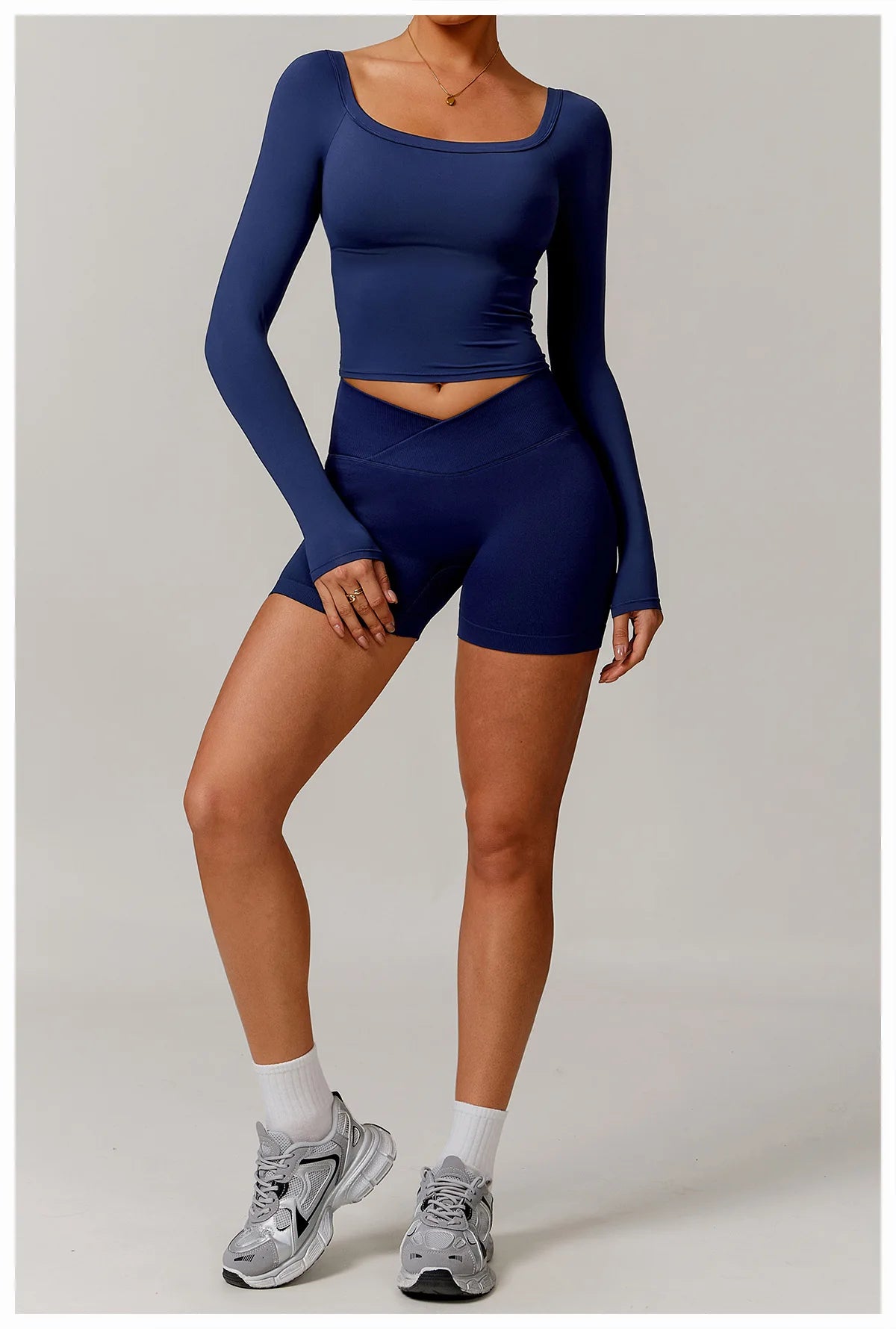 Sexy Yoga Shirts For Women Long Sleeve Fitness Running Push Up Gym Clothes Workout Dry Fit Breathable High Elastic Sports Top