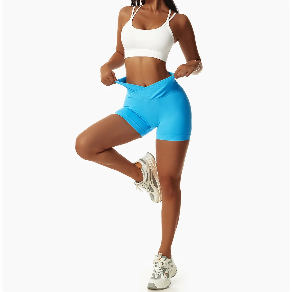 Summer Seamless Yoga Shorts High Waist Elasticity Sports Leggings Women Breathable Cycling Shorts Buttock Lift Gym Shorts Women