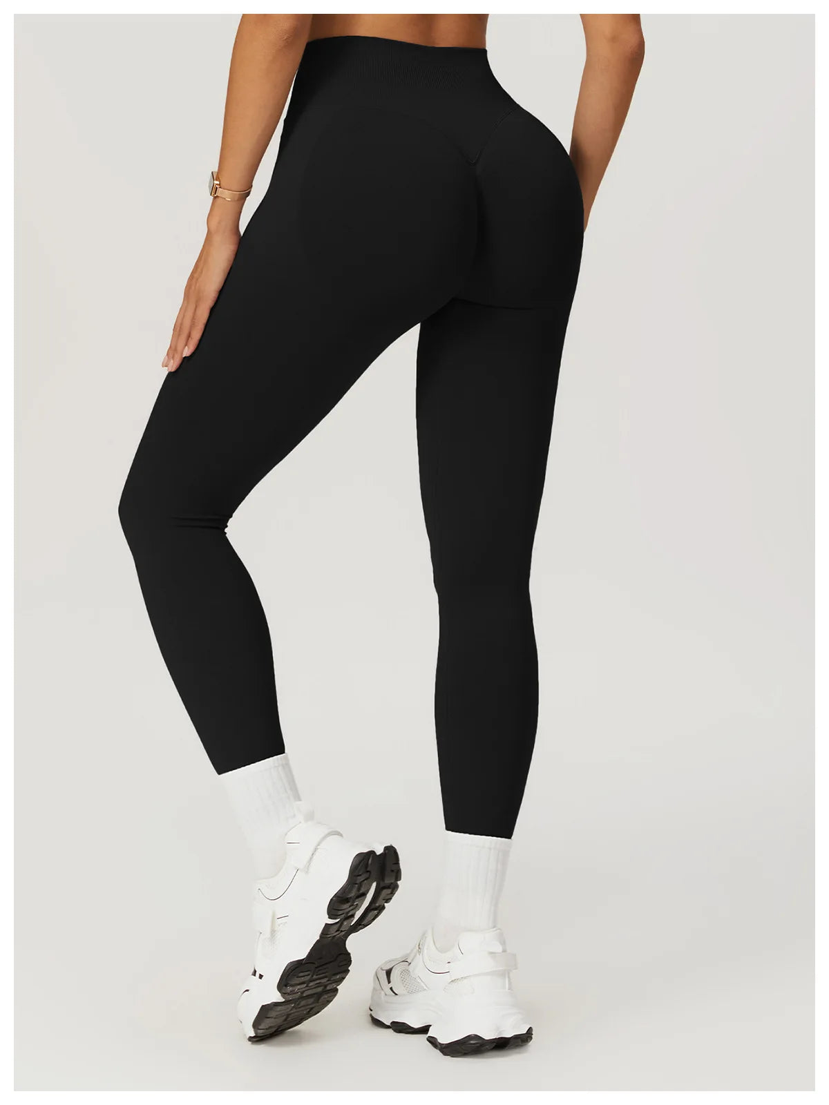 Seamless Fitness Leggings Women Sport High Waist Elastic Ribbed Yoga Leggings Gym Jogging Quick Dry Push Up Slim Pants Female