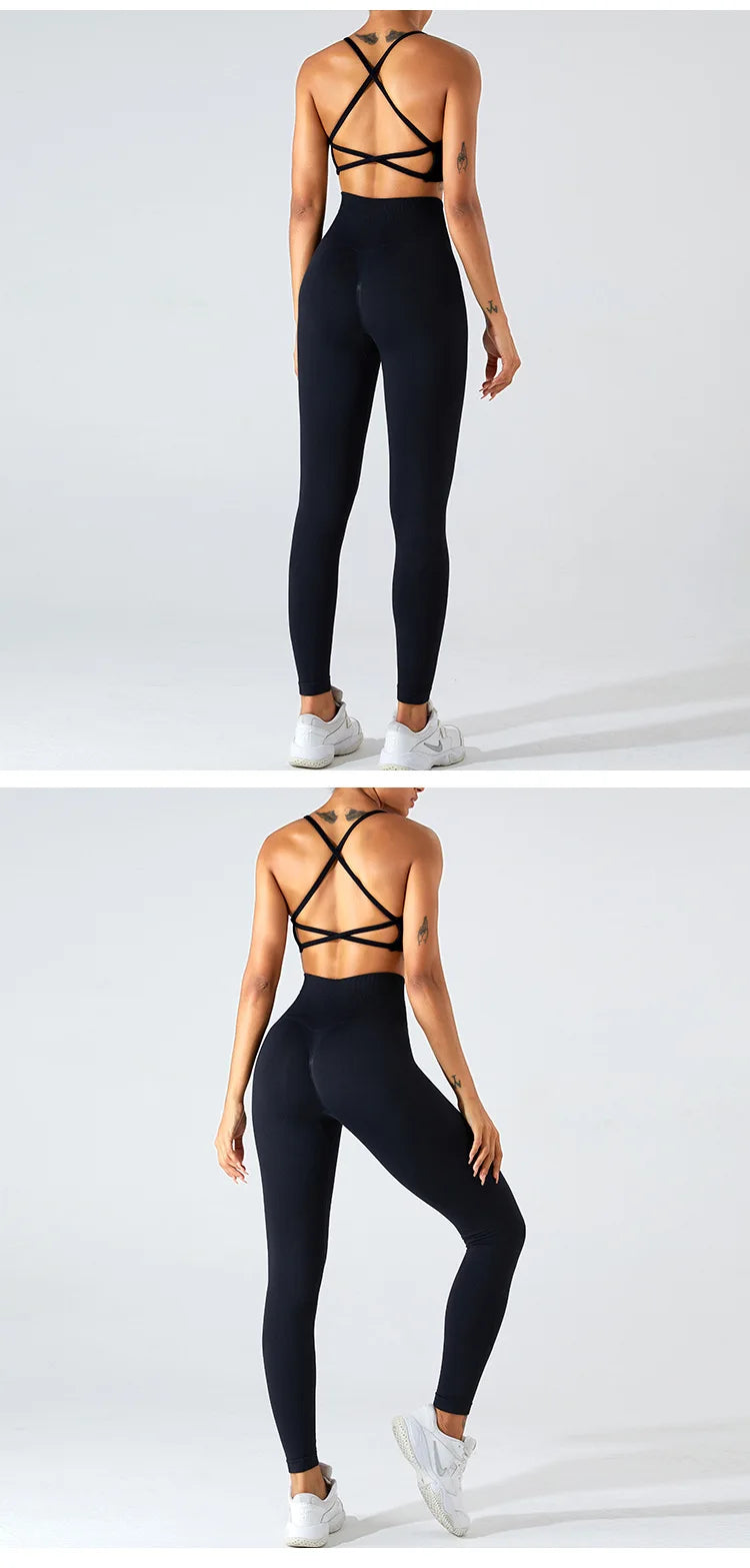 Women Sports Underwear Cross Strap Top Women Push Up Sport Bra Yoga Gym Crop Top Brassiere Fitness Top Sport Bra Breathable Bras