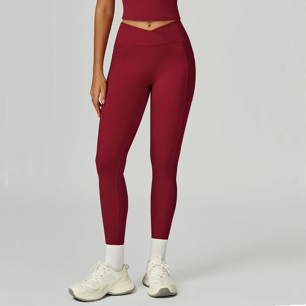 Cross Waist Head Gym Leggings Women Yoga Pants Sexy High Waist Booty Lifting Leggings Pants Women Sports Clothing Fitness Wear