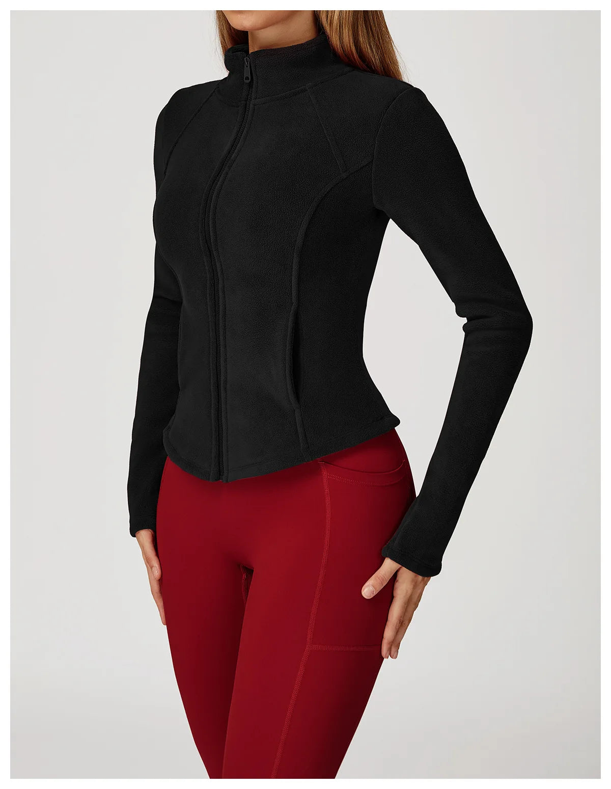 Winter Fleece Jacket for Women Yoga Long Sleeved Lamb Fleece Jacket Fleece Outdoor Top Thickened Warm Jacket for Women Top