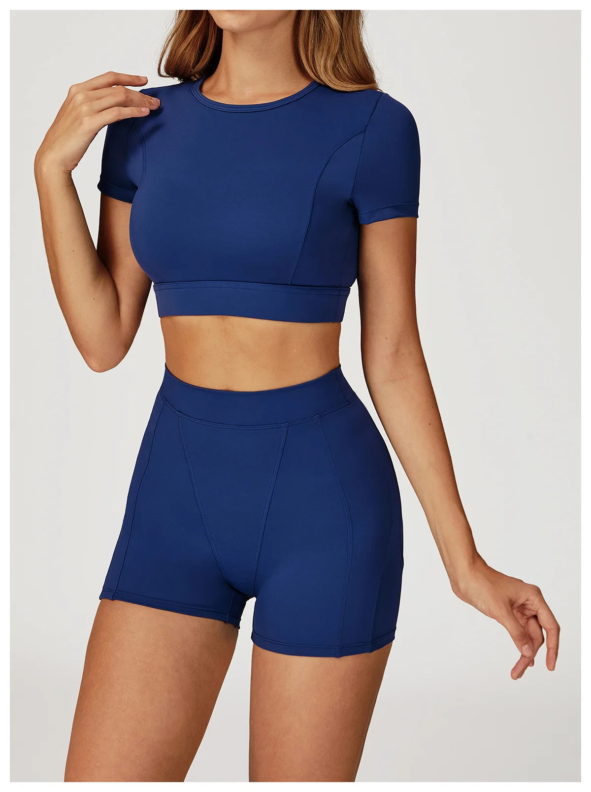 Women Yoga Top Workout Sport T Shirts Fitness Clothes Short Sleeve Push Up Yoga Shirt Gym Top Running Active Wear Sport Top