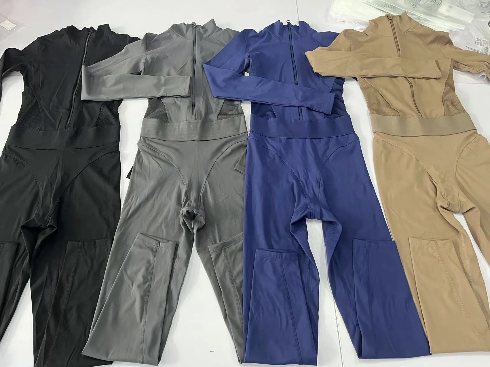 Women Tracksuit Yoga Set One-piece Suit Female Rompers Quick Dry Yoga Clothing Workout Bodysuits Sports Jumpsuit Long Sleeved