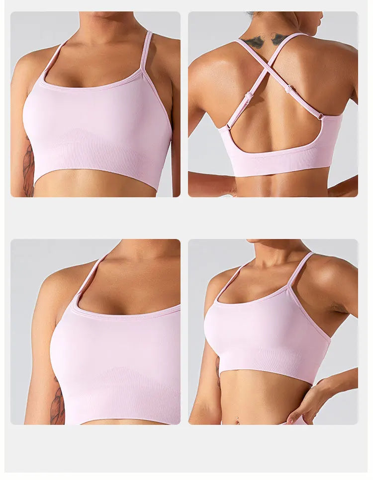 Women Sexy Cross Sports Bra Yoga Gym Top Women Workout Running Yoga Bra Stretch Women Sports Underwear Fitness Workout Tank Top