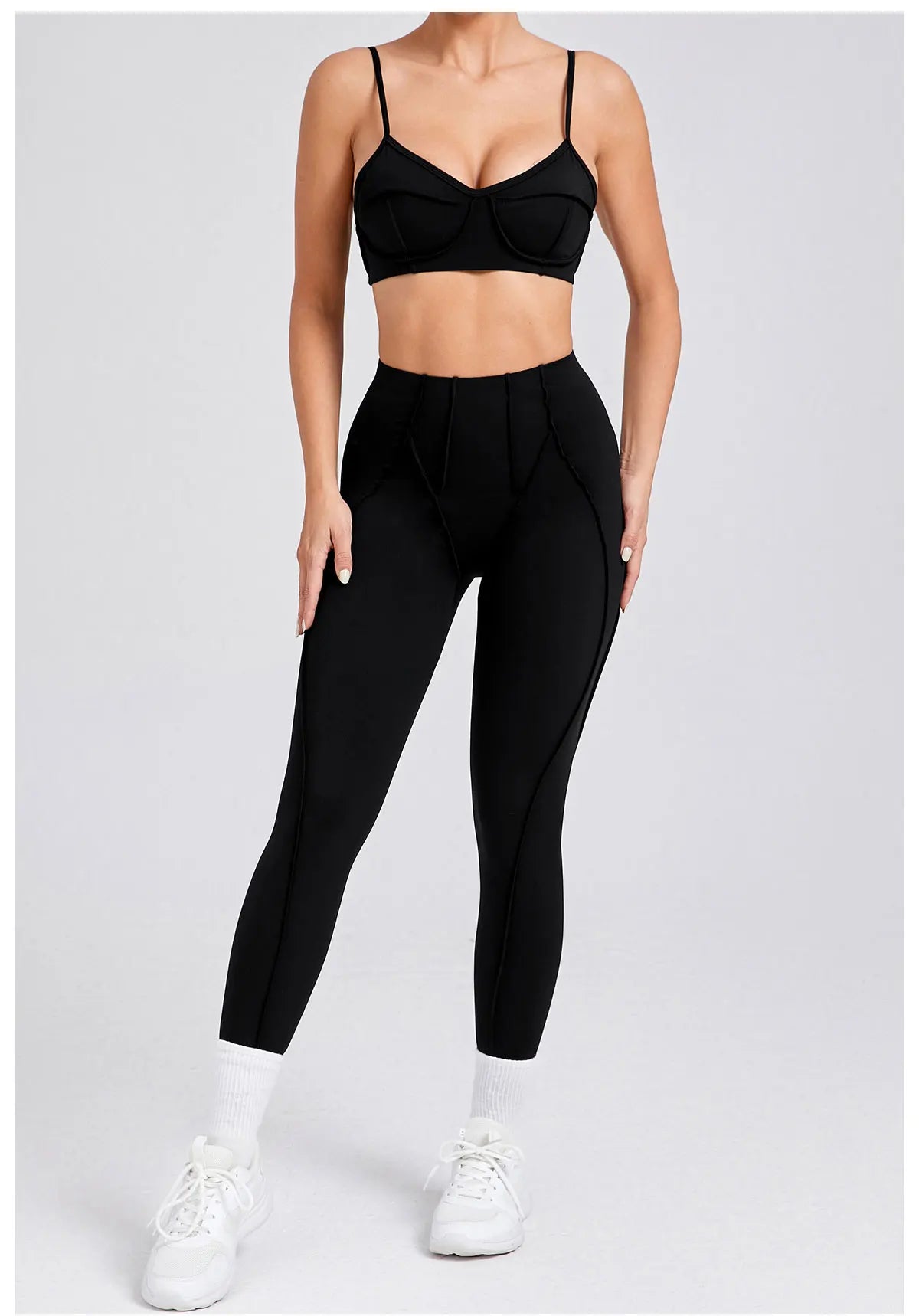 Women's Tracksuit 2 Pieces Seamless Yoga Set Workout Push Up Sportswear Gym Clothing High Waist Leggings Fitness Sports Suits