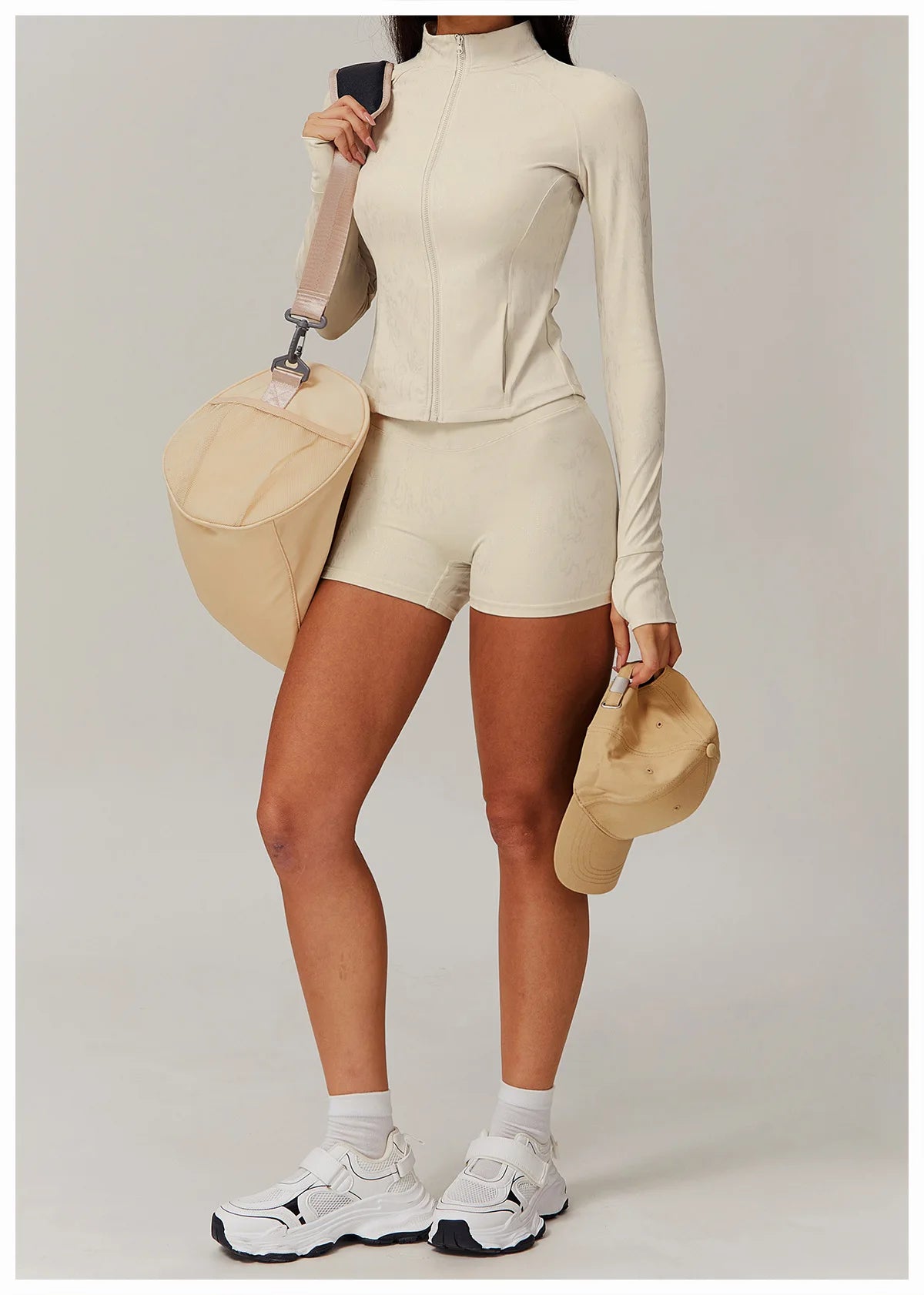 Zipper Jacket Women Yoga T-shirts Crop Tops Solid Sports Top Long Sleeve Running Shirts Sexy Quick Dry Fitness Gym Sport Wear