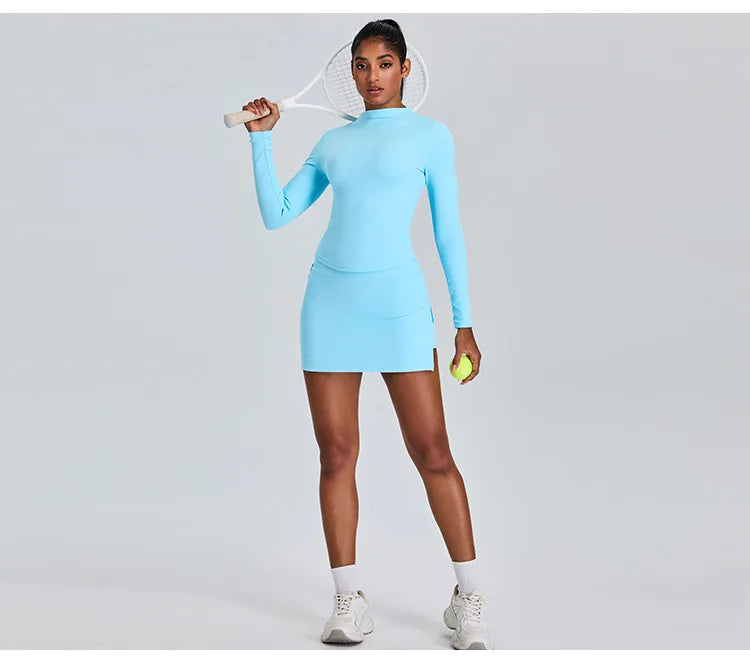 Yoga Shirts Women's Long Sleeve Top Running T-Shirt Push Up Workout Fitness Gym Sports Top Training Crop Top Solidcolor Clothes