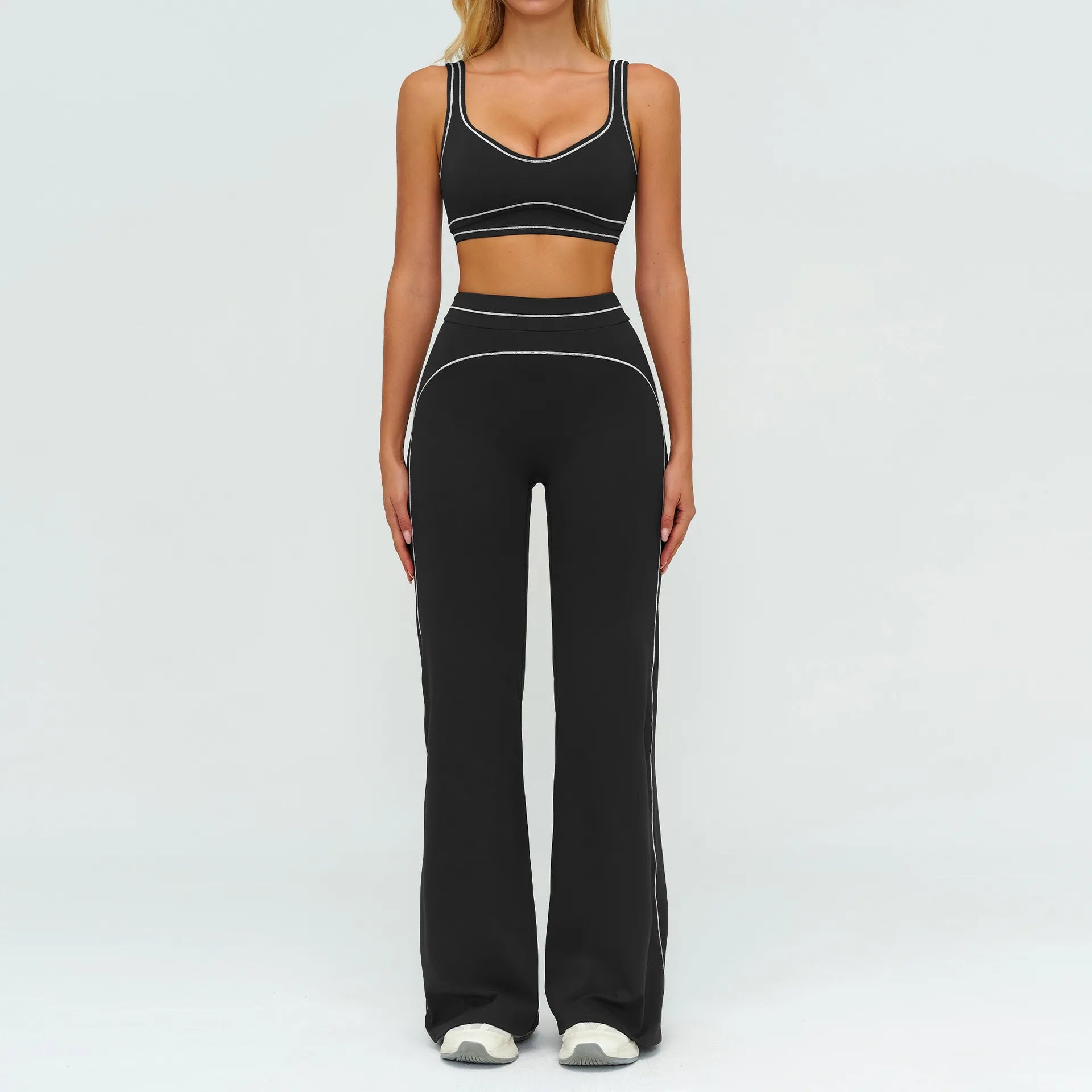 Women's Tracksuit Yoga Set 2PCS Sport Suit Gym Wear Workout Clothes Gym Outfits High Waist Legging Fitness Bra Set Sports Suits