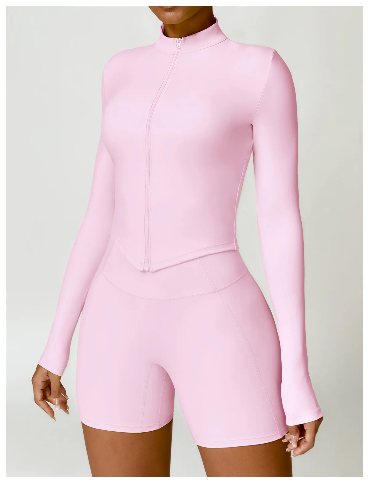 New Running Elasticity Yoga Jacket Zipper Slimming Top Coat Women's Sports Jacket Gym Workout Sports Long Sleeves Women Tights