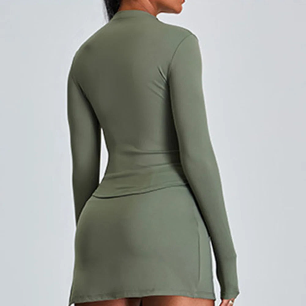 Yoga Shirts Women's Long Sleeve Top Running T-Shirt Push Up Workout Fitness Gym Sports Top Training Crop Top Solidcolor Clothes
