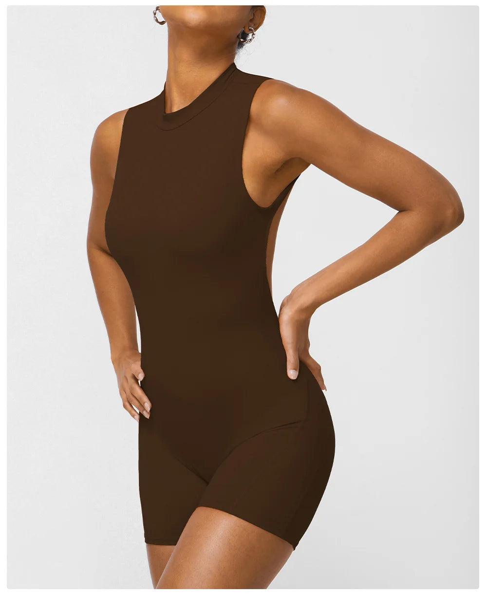 Sexy Back V Jumpsuits Women's Tracksuit Yoga Set One Piece Fitness Workout Rompers Sportswear Gym Set Workout Clothes For Women