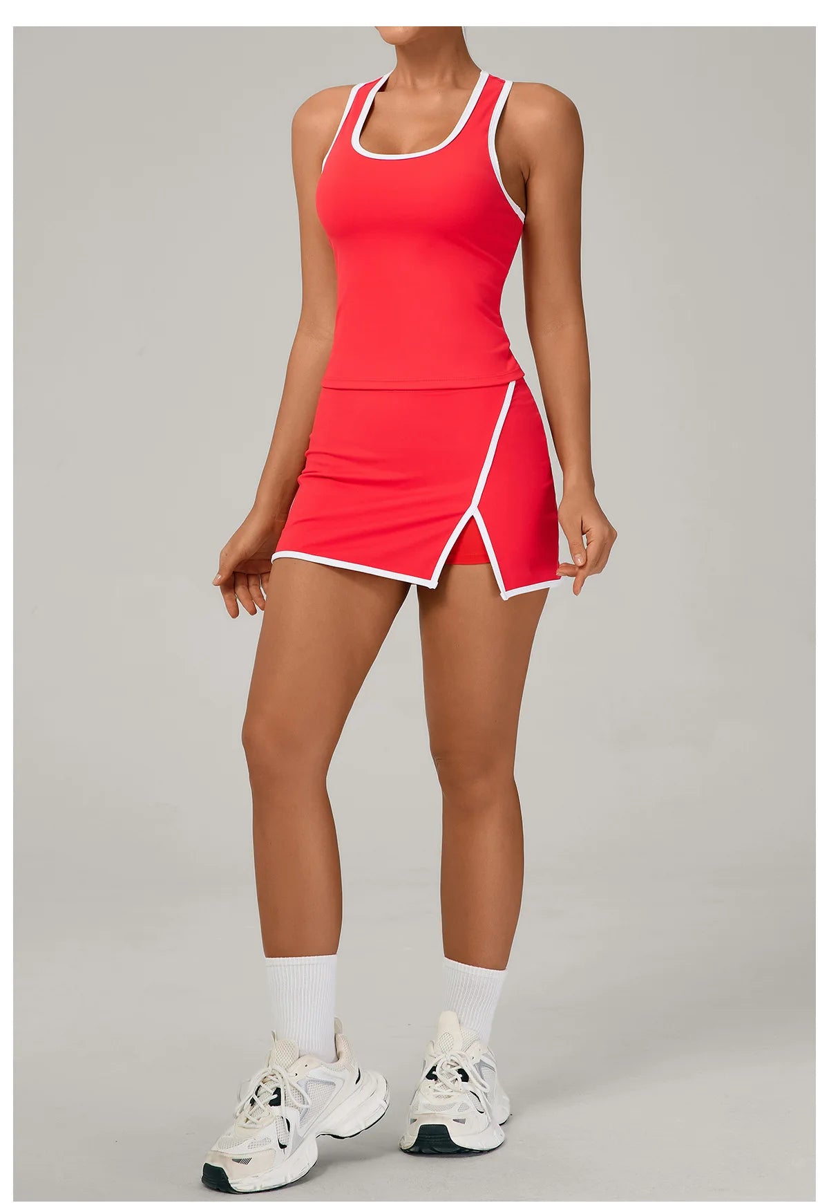 Yoga Set 2PCS Women Tracksuit Sexy Sport Bra High Waist Yoga Short Skirt Gym Clothes Fitness Sleeveless Workout Suit Sporstwear
