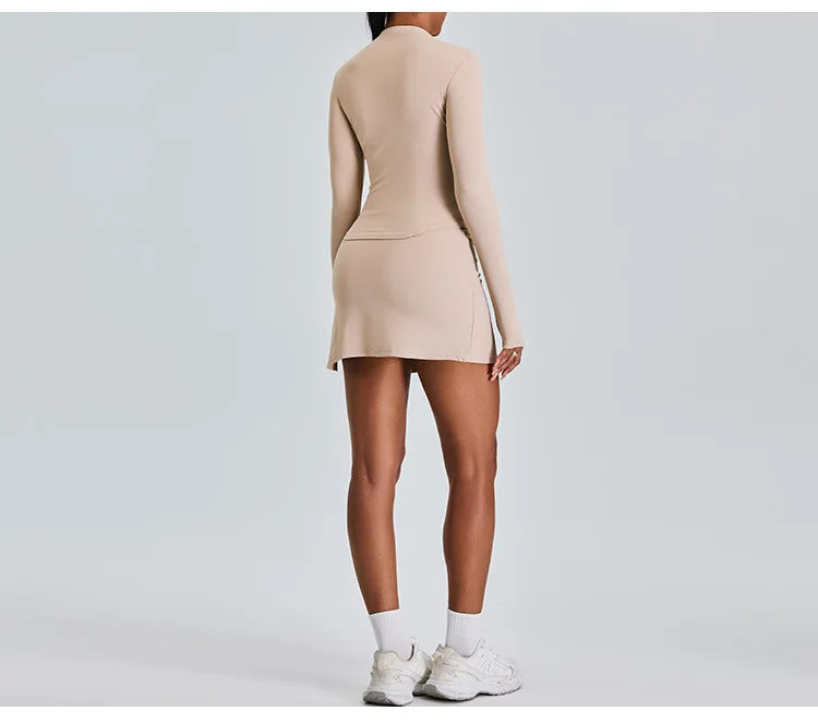 High Waist Sports Short Skirt Women's Yoga Short Skirt Running Training Fitness Tennis A-line Skirt Fake Two Yoga Short Skirts