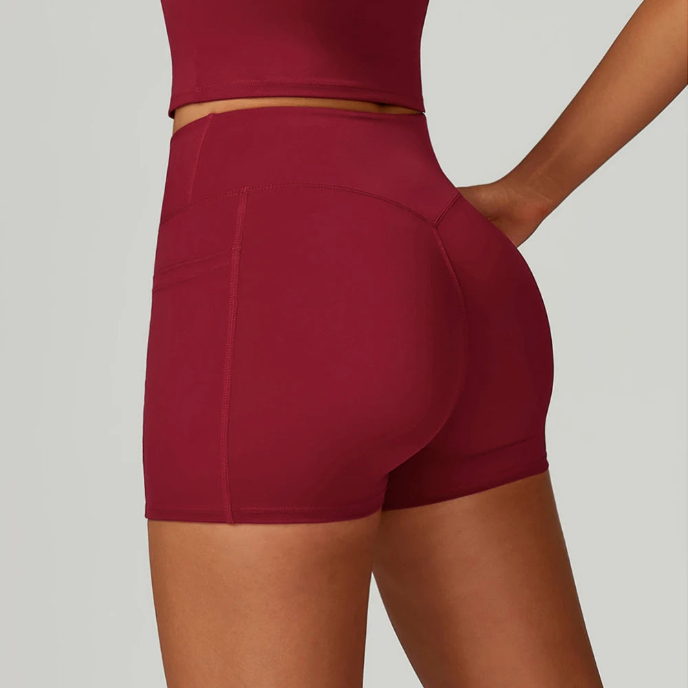 Cycling Shorts Cross Waist Head Yoga Shorts High Waist Workout Fitness Lift Butt Fitness Tights Gym Running Body Shaper Pants