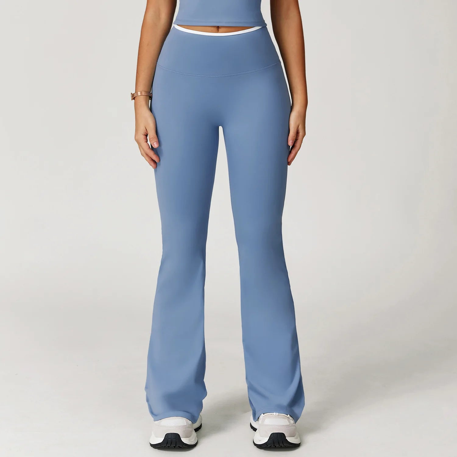 Flare Leggings Yoga Women High Waist Wide Leg Yoga Pants Impact Gym Sports Slim Flared Tights Pants Control Tummy Dance Trousers
