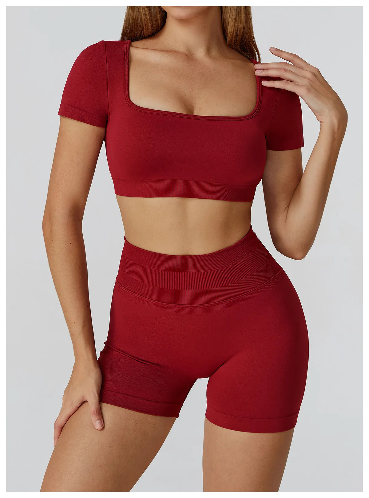 Seamless Women Yoga Top Backless Sport T Shirts Fitness Clothes Short Sleeve Yoga Shirt Gym Top Running Active Wear Sport Top