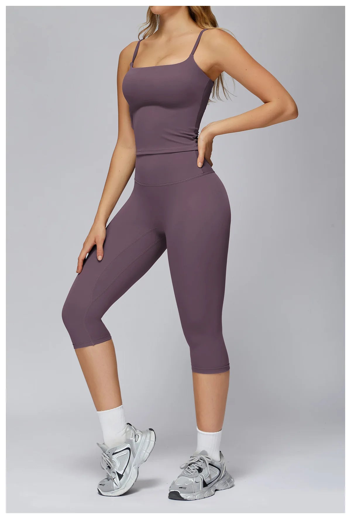Yoga Set 2PCS Women Sportswear Workout Clothes Seamless Athletic Wear Gym Legging Fitness Bra Crop Top Long Sleeve Sports Suits