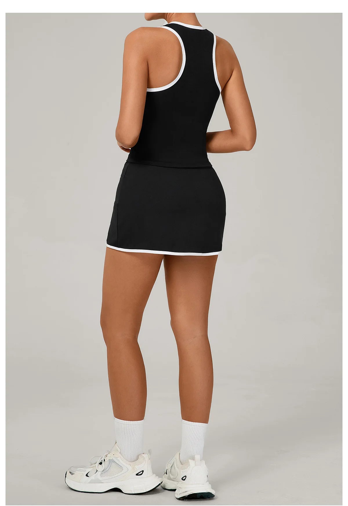 Yoga Set 2PCS Women Tracksuit Sexy Sport Bra High Waist Yoga Short Skirt Gym Clothes Fitness Sleeveless Workout Suit Sporstwear