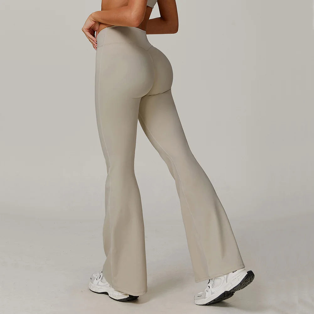 Wide Leg Pants Women Yoga Leggings Women Fitness Leggings Running Pant Sports Leggings High Waist Workout Tight Gym Bell-bottoms