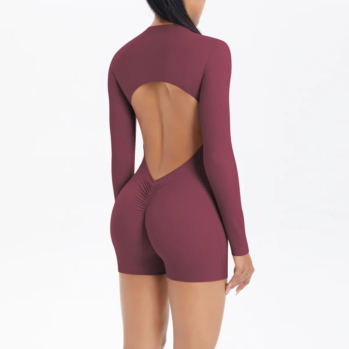Gym Jumpsuit Women's Fitness Suit Short Set Sports Overalls Woman Tracksuit Yoga Clothing Zipper Long Sleeved Workout Sportswear
