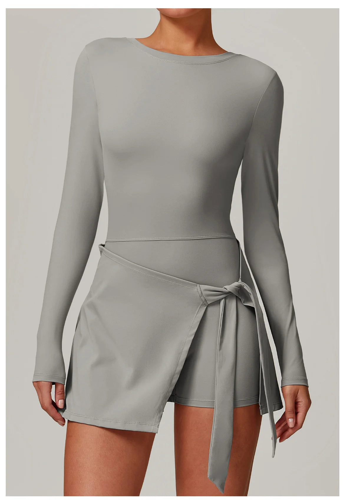 Short Sports Jumpsuit Long Sleeved Gym Set Women Yoga Clothes Rompers Workout One-piece Suit Female Outdoor Recreation Bodysuits