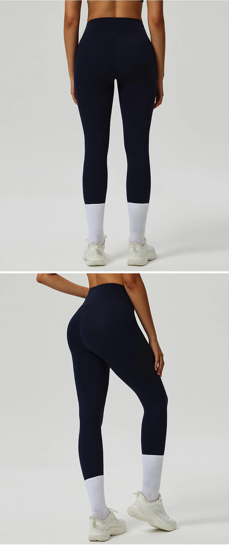 High Waist Solid Leggings Women Slim Tights Fitness Elastic Yoga Leggings Push Up Butt Knit Fashion Gym Push Up Workout Pants