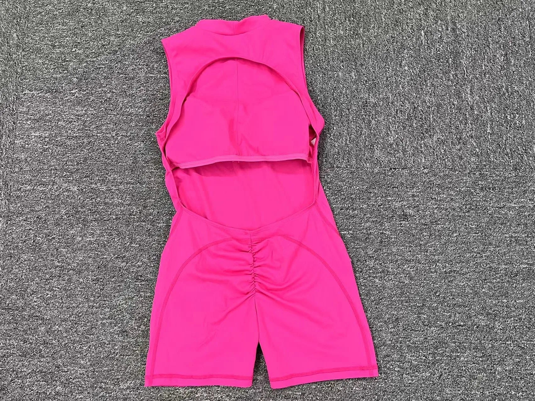 Backless Jumpsuit Women's Yoga Suit Short Sports Suit Short Sleeve Gym Clothes Push Up Training Fitness Yoga Bodysuit Sportswear