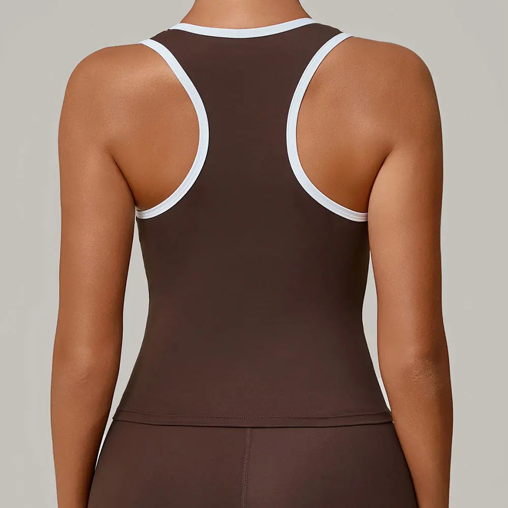 Women's Impact Strappy Top Sports Underwear Yoga Vest Fitness Tank Top Gym Beautiful Open Back Bra Running Workout Halter Bra