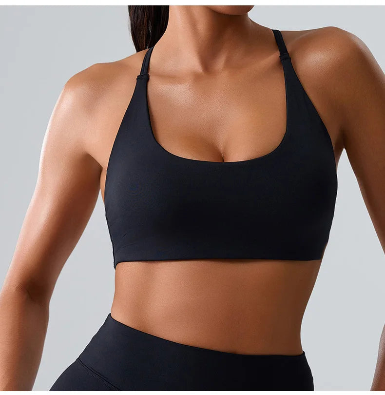 Women Fitness Yoga Bra Race Back Sports Bras Nylon Top Women Bra Sexy Breathable Underwear For Women Gym Bra Running Workout Bra