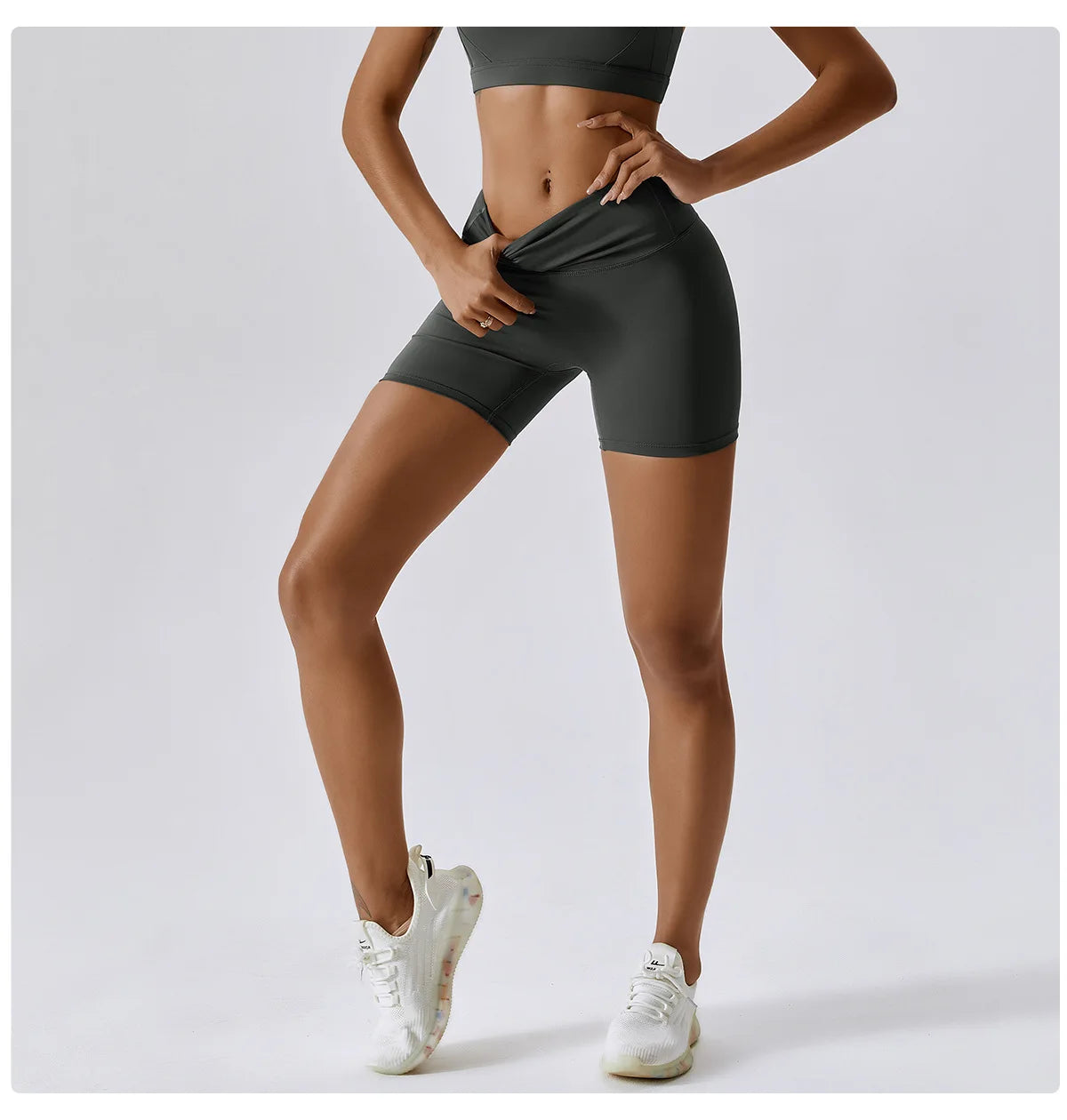 Women's Sports Yoga Shorts High Waist Hip Lift Fitness Running Cycling Quick Dry Breathable Yoga Women's Impact Yoga Shorts