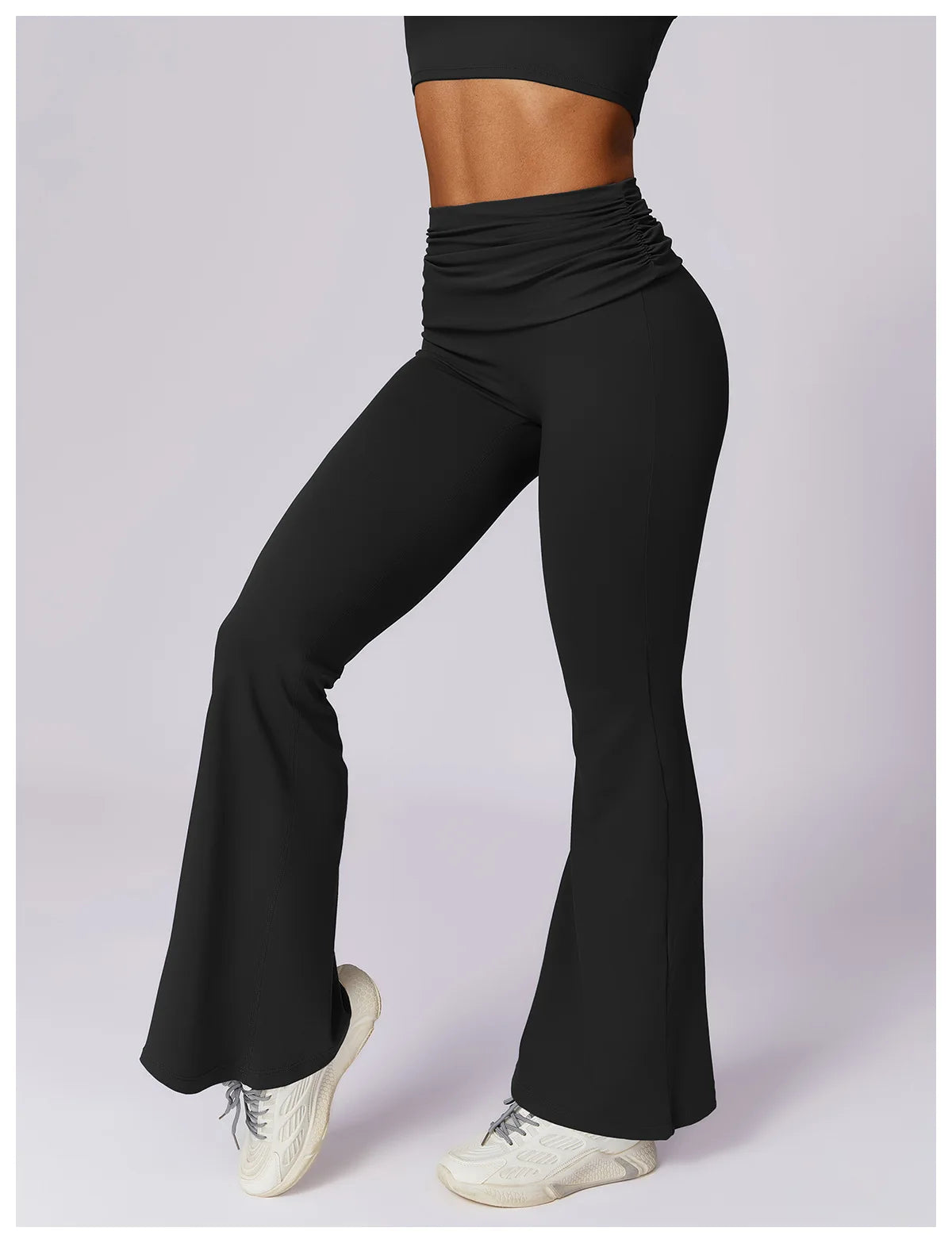 Workout Flare Leggings Yoga Pants Women High Waist Wide Leg Pant Women Gym Fitness Sports Black Flared Pant Latin Dance Trousers