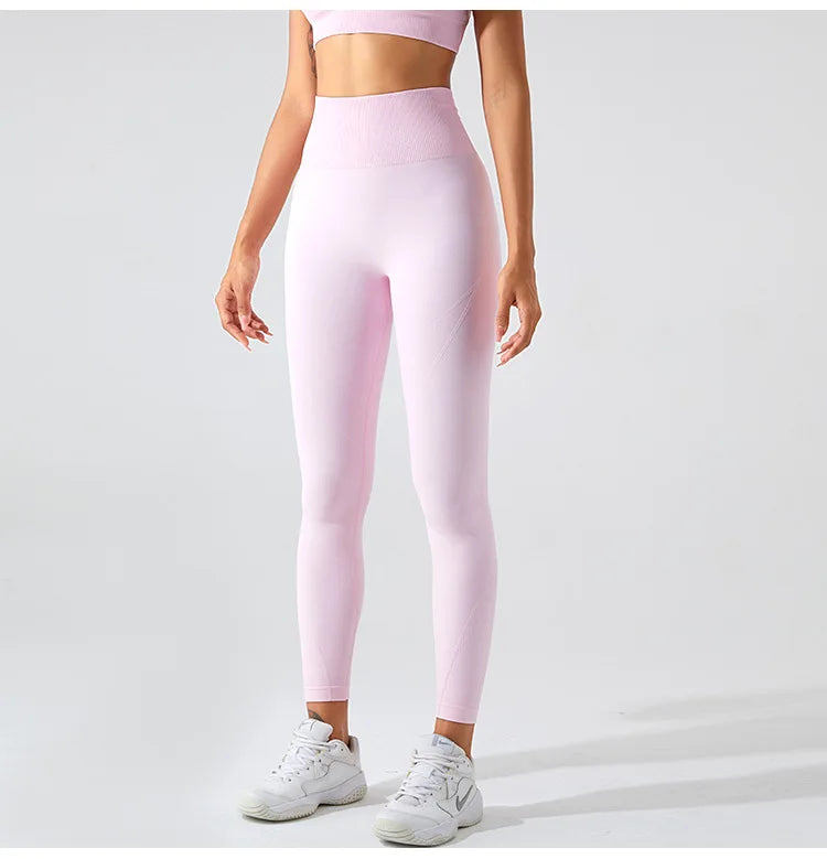 Women Seamless Tights Sports Leggings High Waist Fitness Leggings Push Up Yoga Leggings Gym Scrunch Butt Sports Workout Pants