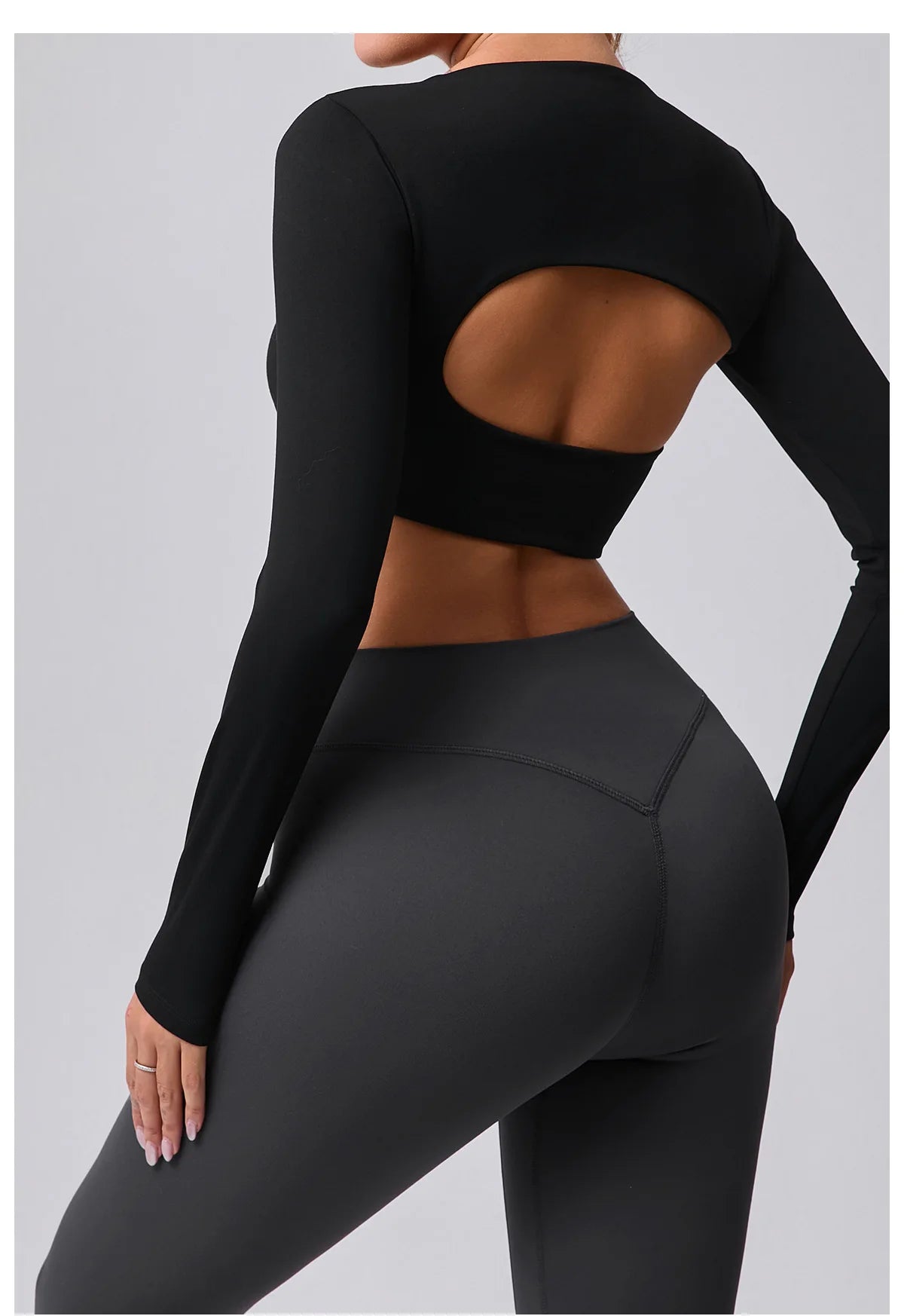 Women Yoga Shirts Crop Top Sexy Long Sleeves Shirts for Women Yoga Sports Running Fitness Gym Clothes Push Up Workout Tops