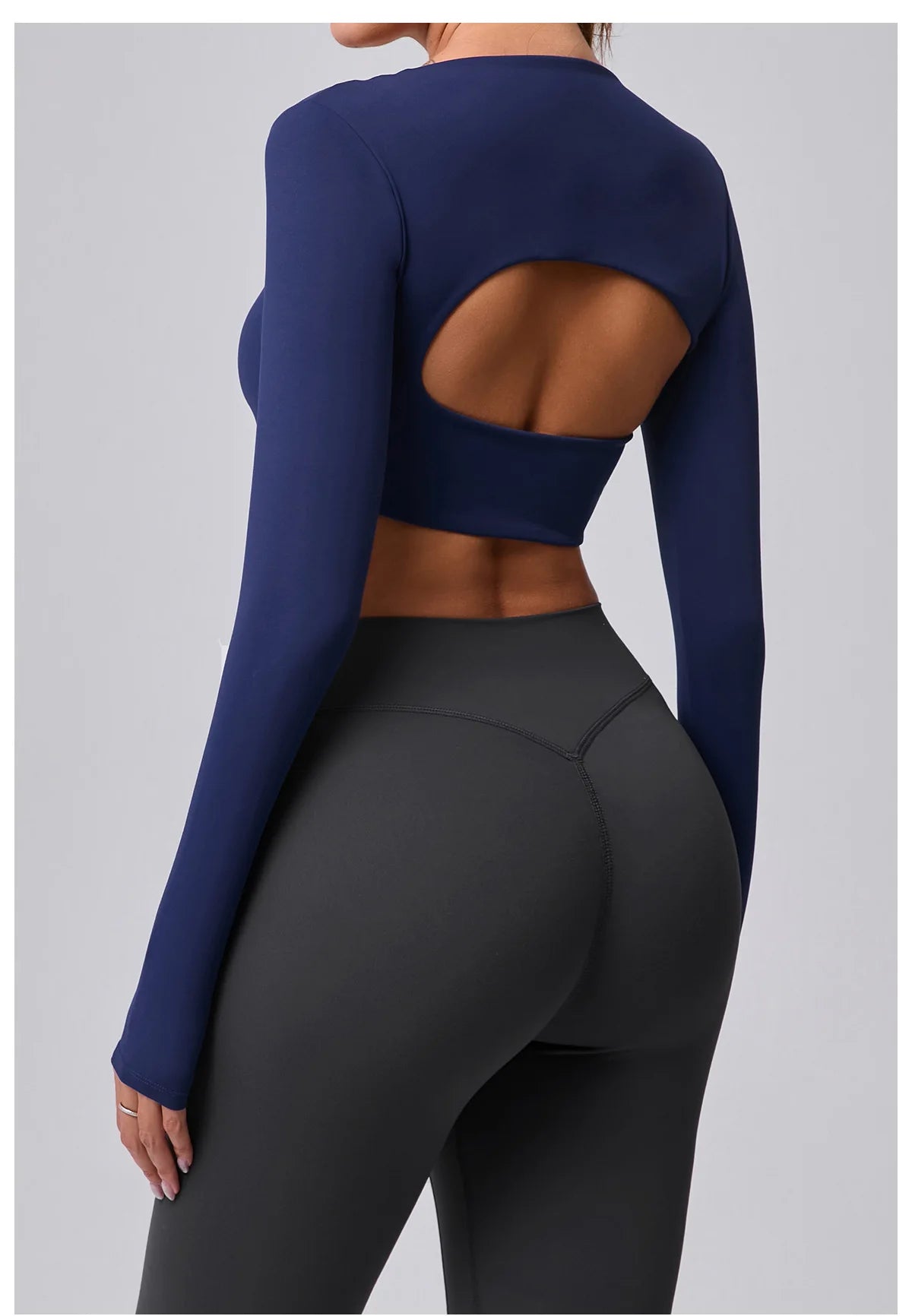 Women Yoga Shirts Crop Top Sexy Long Sleeves Shirts for Women Yoga Sports Running Fitness Gym Clothes Push Up Workout Tops