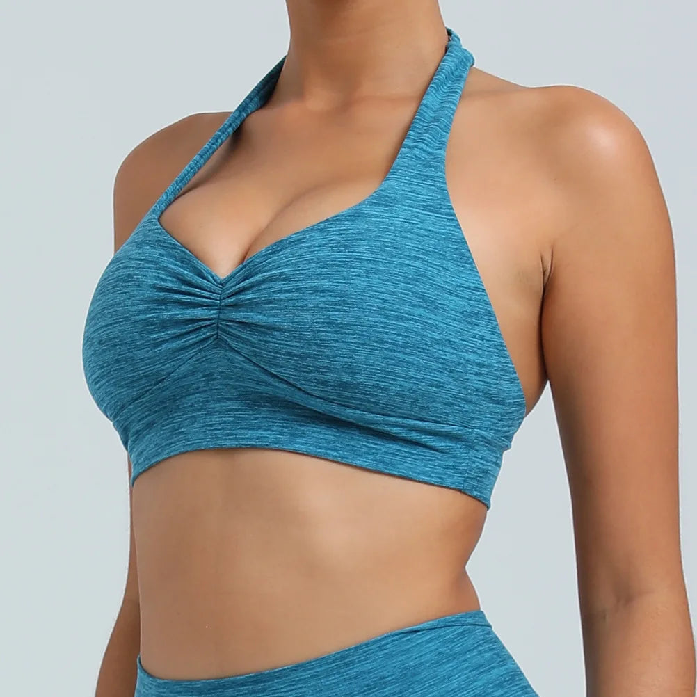 Sports Underwear Women Sports Bra Hanging Neck Yoga Bra Gym Top Women Training Running Yoga Bra Fitness Workout Tank Top