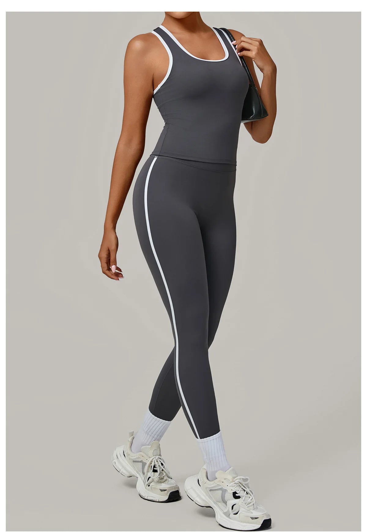 Sportswear 2PCS Women's Tracksuit Yoga Clothes Fitness Set Breathable Activewear Sexy Sports Bra Top High-Waisted Leggings Set