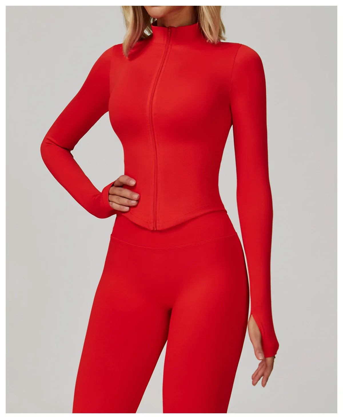 Seamless Outdoor Sports Long Sleeved Women Yoga Coat Quick Dry Zipper Cardigan Stand Up Collar Jacket Running Fitness Jacket Top