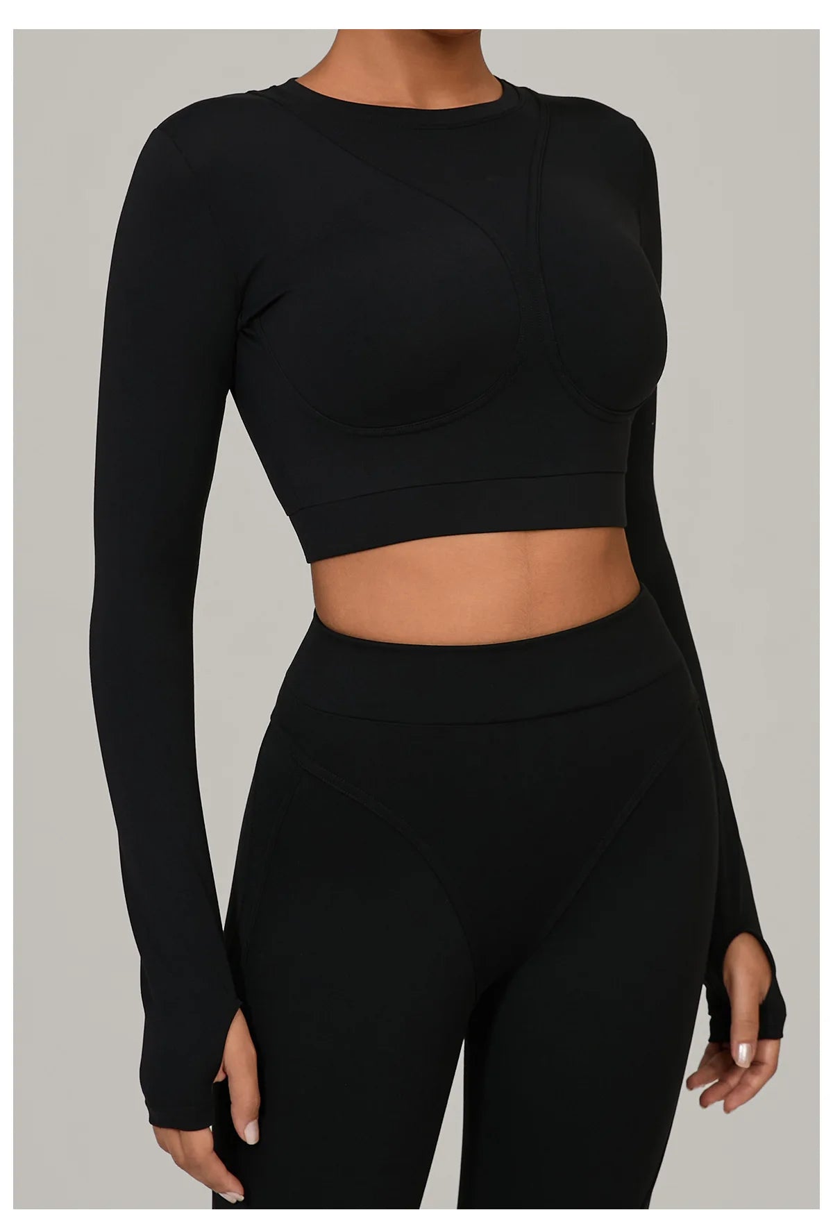 Women Yoga Shirts Crop Top Fitness Long Sleeves Push Up Shirts Women Yoga Sports Gym Clothes Running Quick-drying Workout Tops
