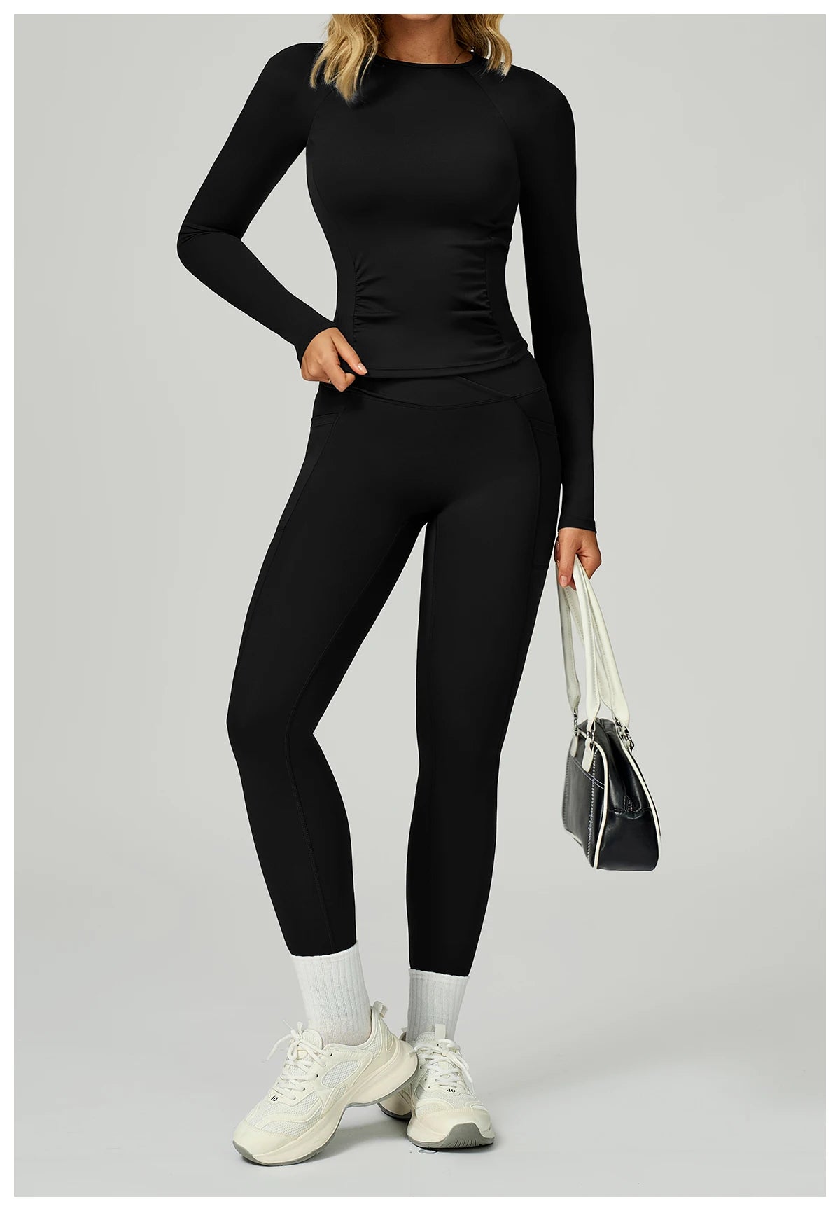 Women's Long Sleeve Top Yoga Shirts Running T-Shirt Workout Fitness Long Sleeve Gym Push Up Sports Top Sexy Training Crop Top
