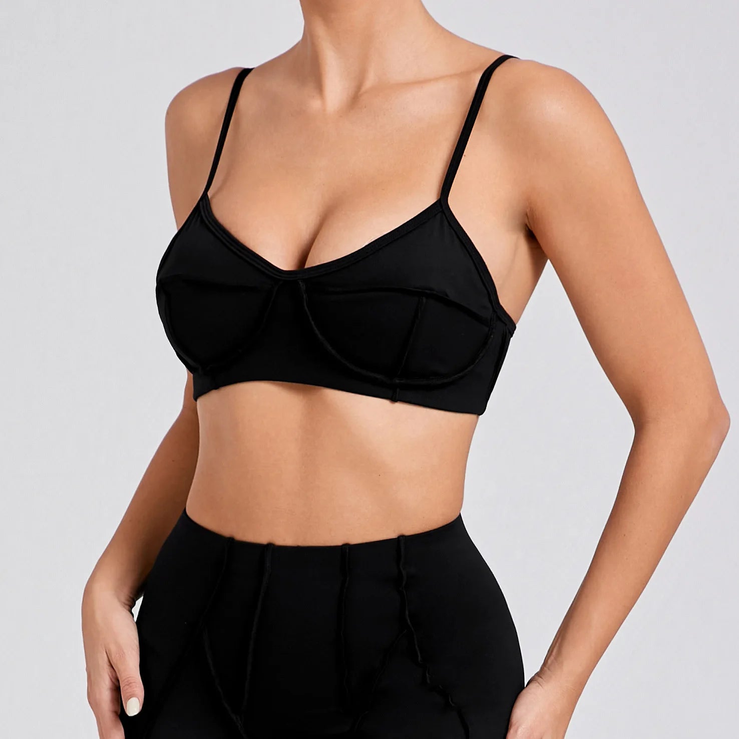 Sports Bra Anti-Sweat Fitness Top Women Yoga Bra Shockproof Crop Top Push Up High Strength Sport Bra Breathable Gym Workout Top