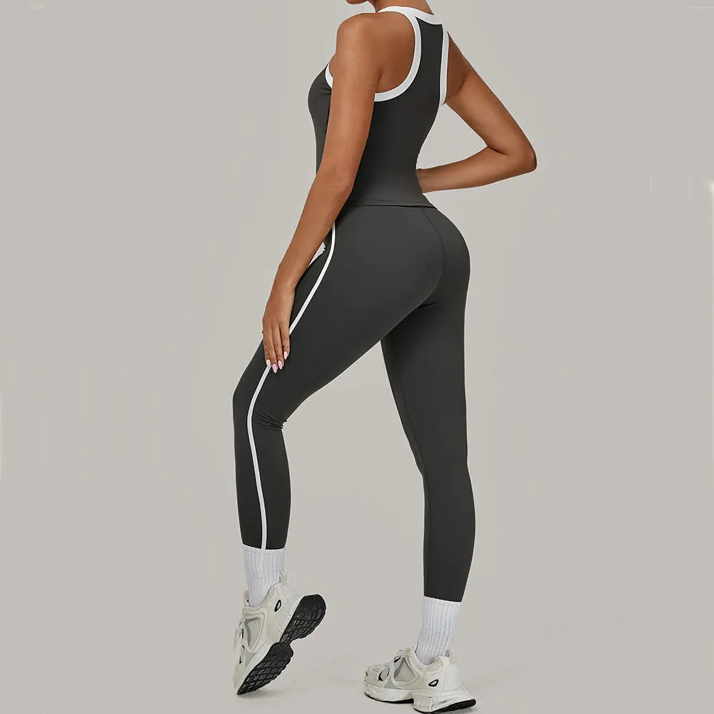 2 Pieces Yoga Set Women's Tracksuit Workout Clothes Sportswear Gym Clothing High Waist Leggings Fitness Bra Push Up Sports Suits