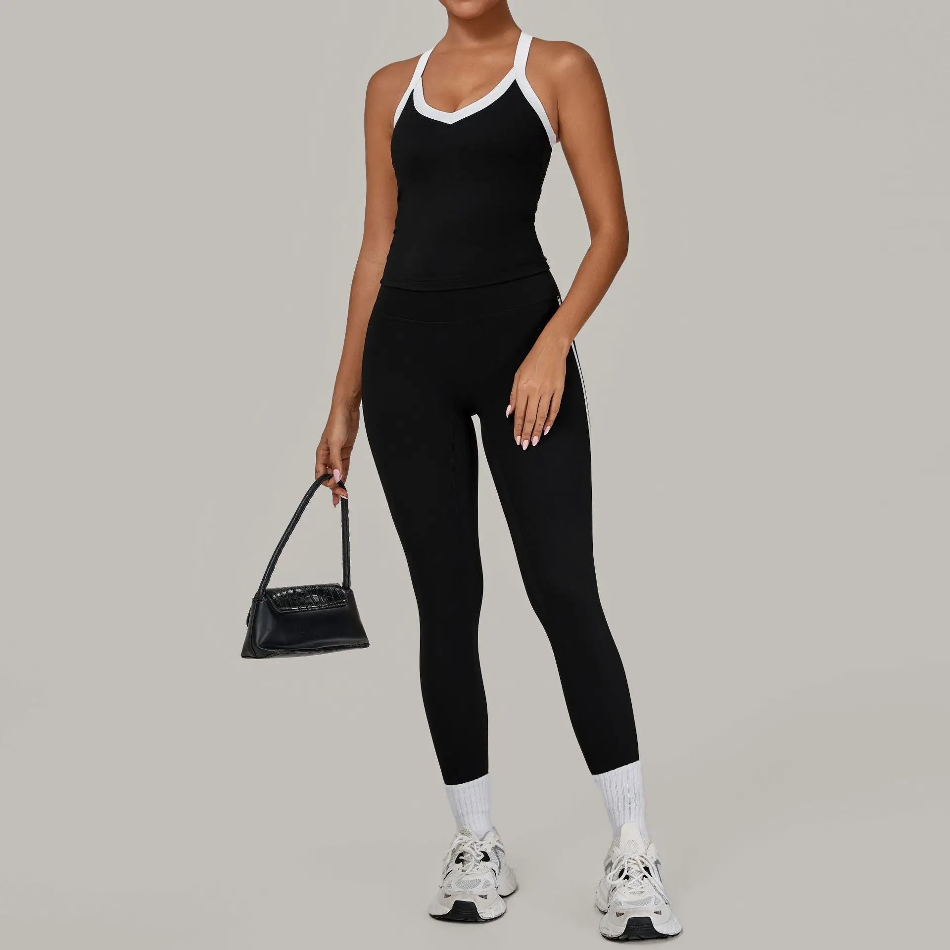 2 Pieces Yoga Set Women's Tracksuit Workout Clothes Sportswear Gym Clothing High Waist Leggings Fitness Bra Push Up Sports Suits