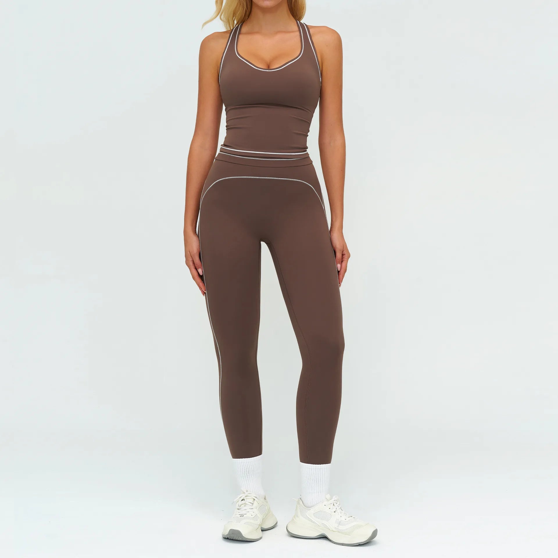 Women Tracksuit 2PCS Yoga Clothes Athletic Wear Fitness Set Gym Outfits Workout Sets Push Up Sports Bra Leggings Suit Sportswear